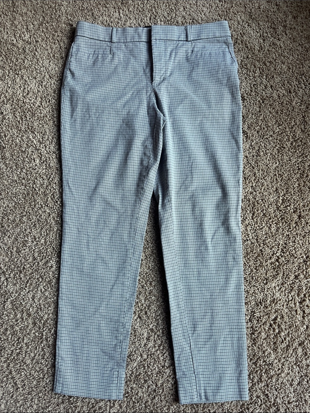 Banana Republic Women's Sloan Curved Fit Micro-Check Ankle Pants Size 4